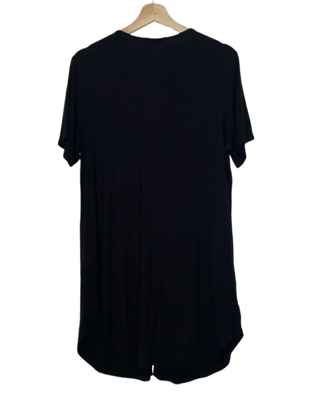 Avidlove Casual V-Neck Button Down Nightgown in Black Size Medium NWT